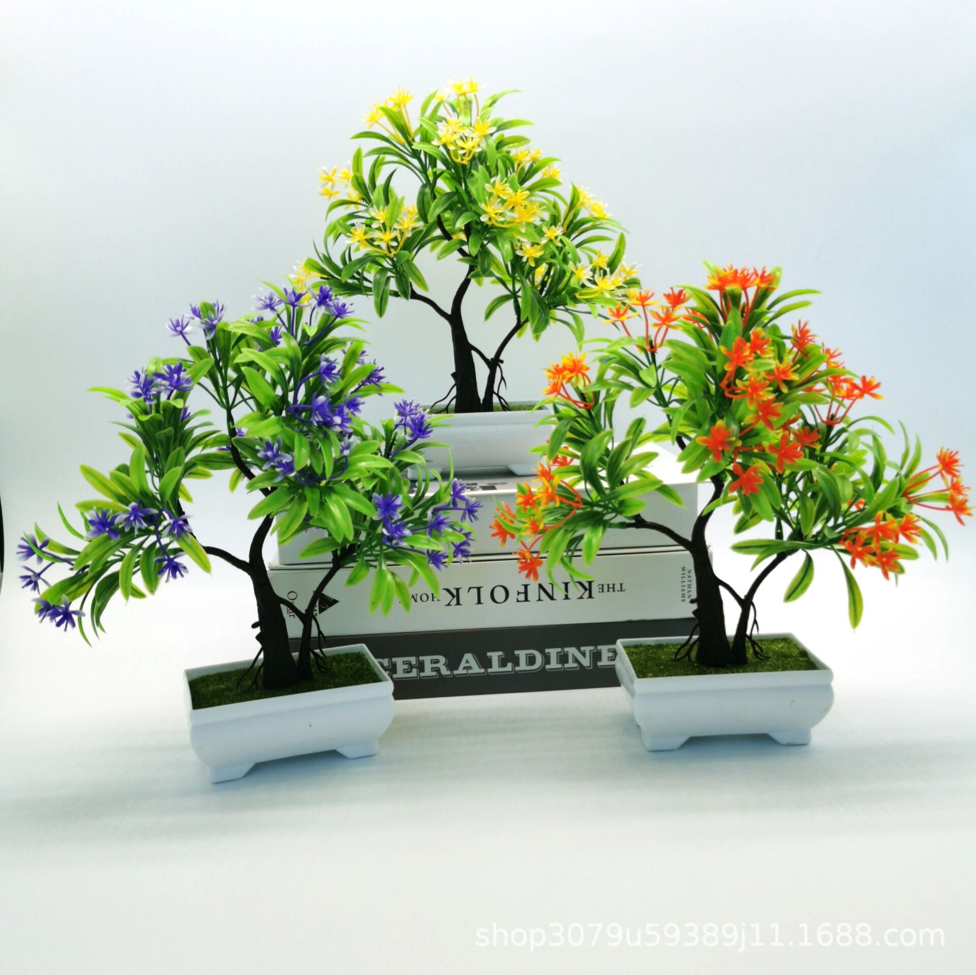 Simulated Plant Potted Versatile Green Plant Small Tree Bonsai Indoor Decoration Bonsai Office Desktop Small Ornaments