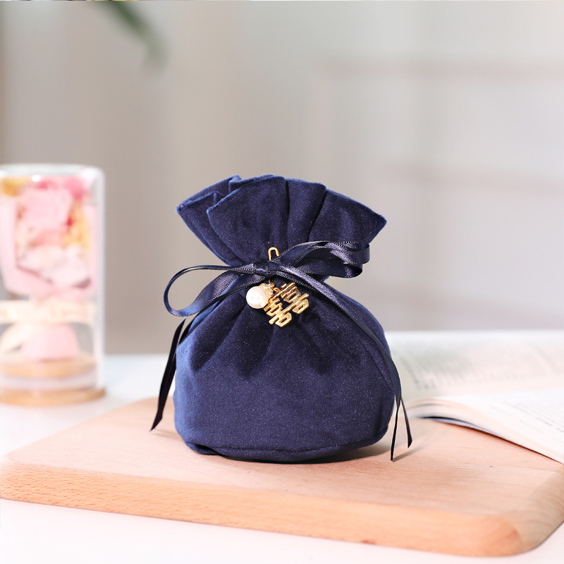 Picture of Wedding Velvet Candy Bag Little Red Riding Book Wedding Candy Accompanying Gift Wedding Candy Box Creative Birthday Full Moon Candy Bag