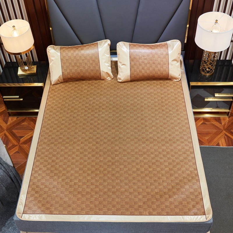Picture of Factory wholesale rattan mat mat three-piece ice silk mat foldable summer student single air-conditioned mat dormitory bamboo mat
