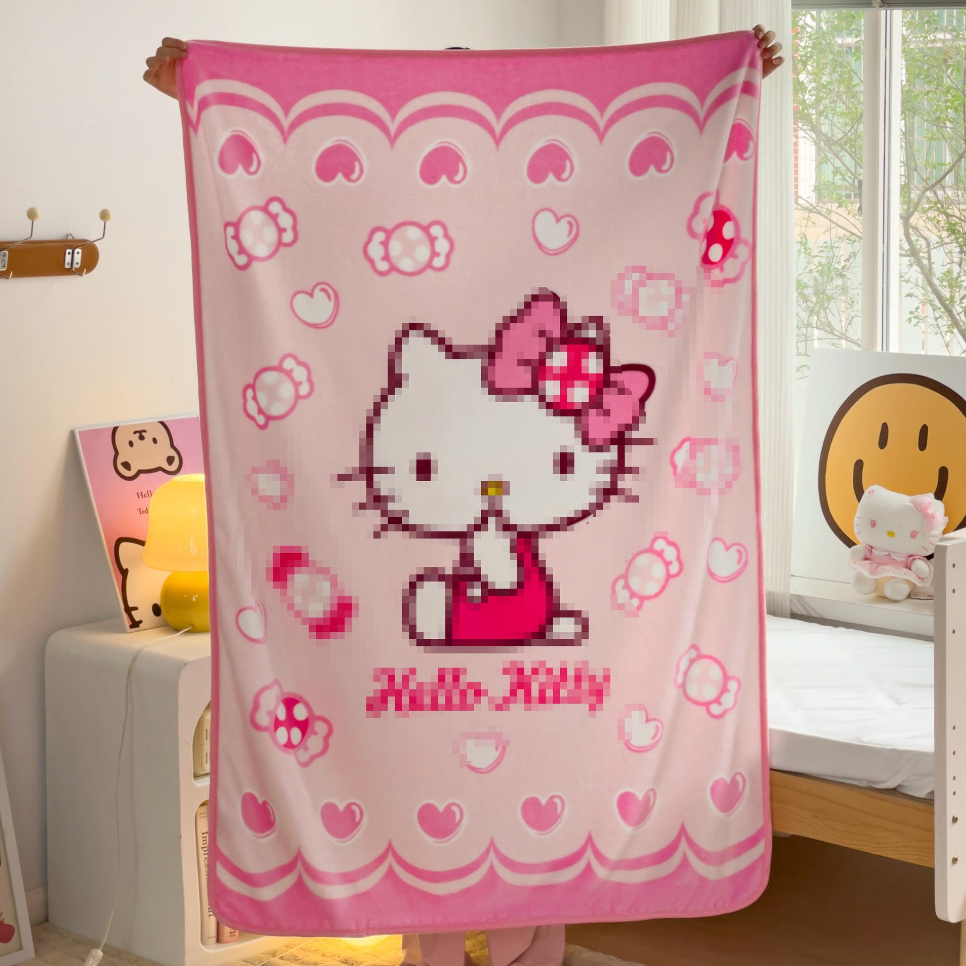 Picture of Children's Blanket Kindergarten Spring and Autumn Baby Coral Fleece Blanket Spring and Summer Single Layer Thin Blanket Office Nap