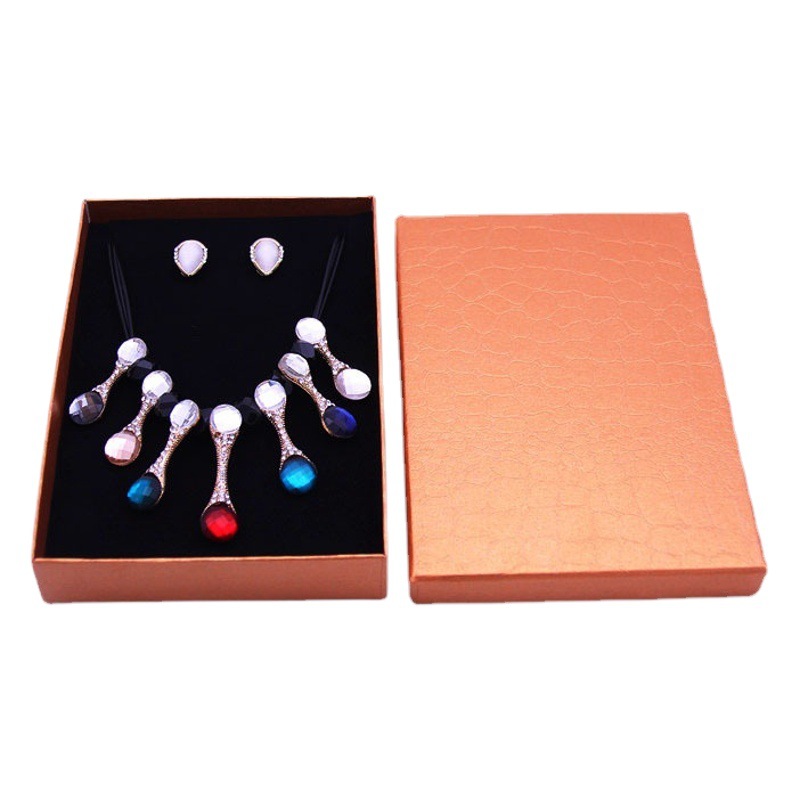 Venue Supply Tiandi Cover Jewelry Set Box Simple Large Necklace Packaging Box Universal Jewelry Gift Box
