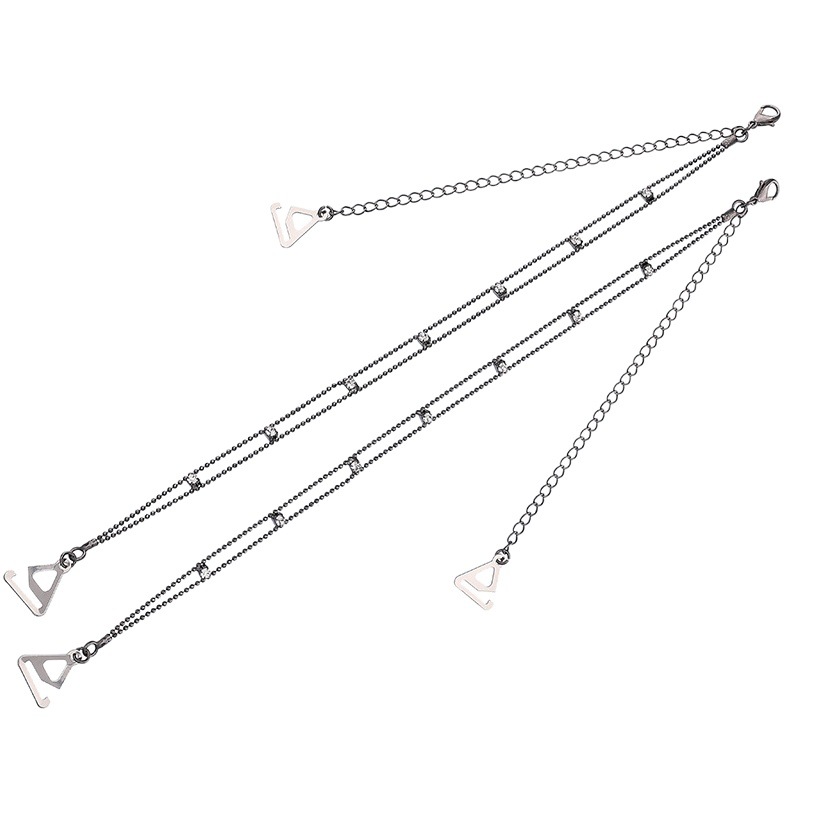 Super Flash Zircon Adjustable Shoulder Strap Rhinestone Shoulder Strap Underwear Bra with Invisible Anti-slip Buckle Dress Strapless Shoulder Strap for Women