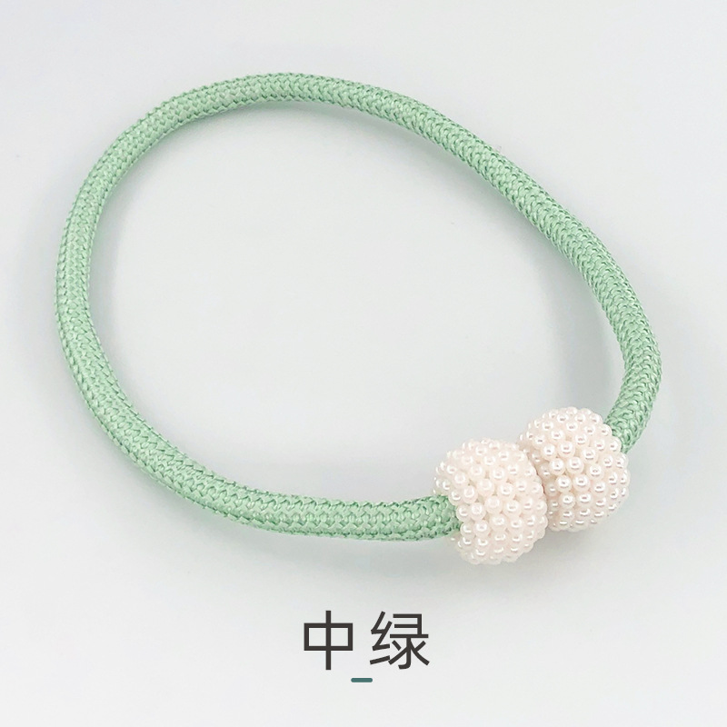 Picture of Cross-border Wholesale Simple High-strength Magnetic Pearl Magnetic Buckle Fabric Storage Lace-up Curtain Magnetic Buckle Curtain Strap