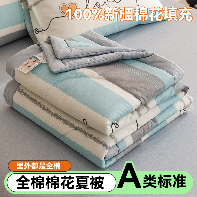 Picture of Class A cotton printed cotton summer quilt cotton washable air conditioner quilt Xinjiang cotton quilt core single double gift quilt