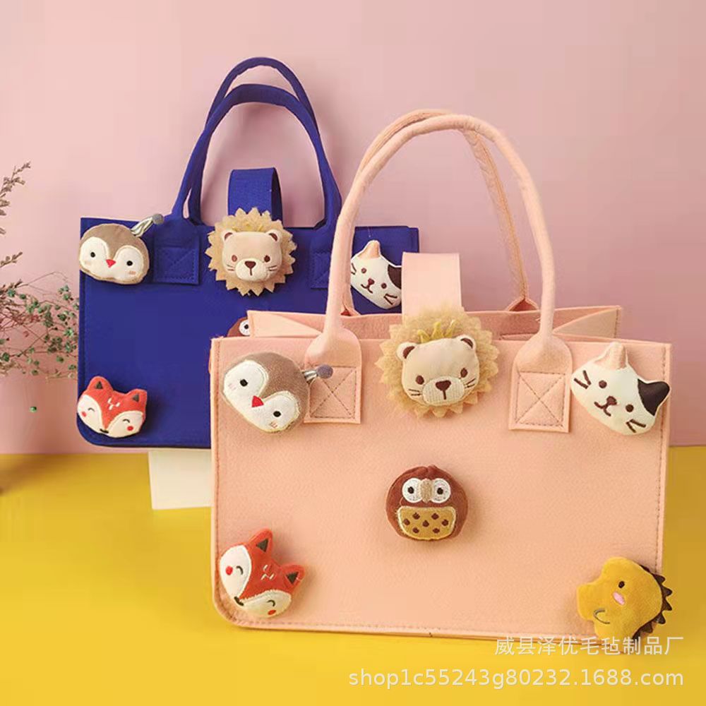 Felt Cartoon Bag Return Gift Bag Accompanying Gift Bag Felt Bag Baby Full Moon Hundred Days Banquet One Year Old Wedding