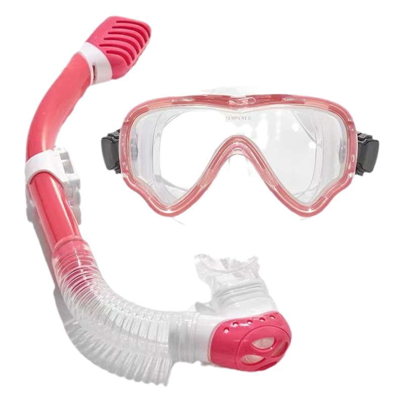 Children's diving goggles breathing tube suit full dry snorkeling mirror waterproof anti-fog silicone diving swimming equipment
