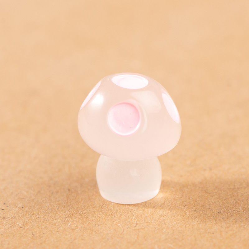 Picture of Luminous Mushroom Resin Small Ornaments Moss Micro Landscape Potted Plant Colorful Luminous Small Mushroom Decorations diy Accessories