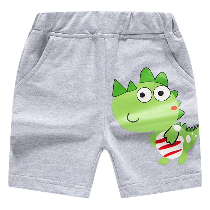 2024 trendy new children's shorts cotton Cartoon Summer bottoms Korean style knitted casual pants boys' cropped pants