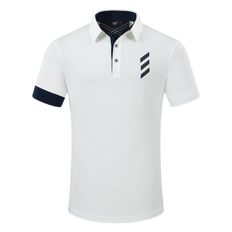 Breathable quick-drying summer golf clothing men's short sleeve T-shirt lapel polo shirt sports top factory wholesale