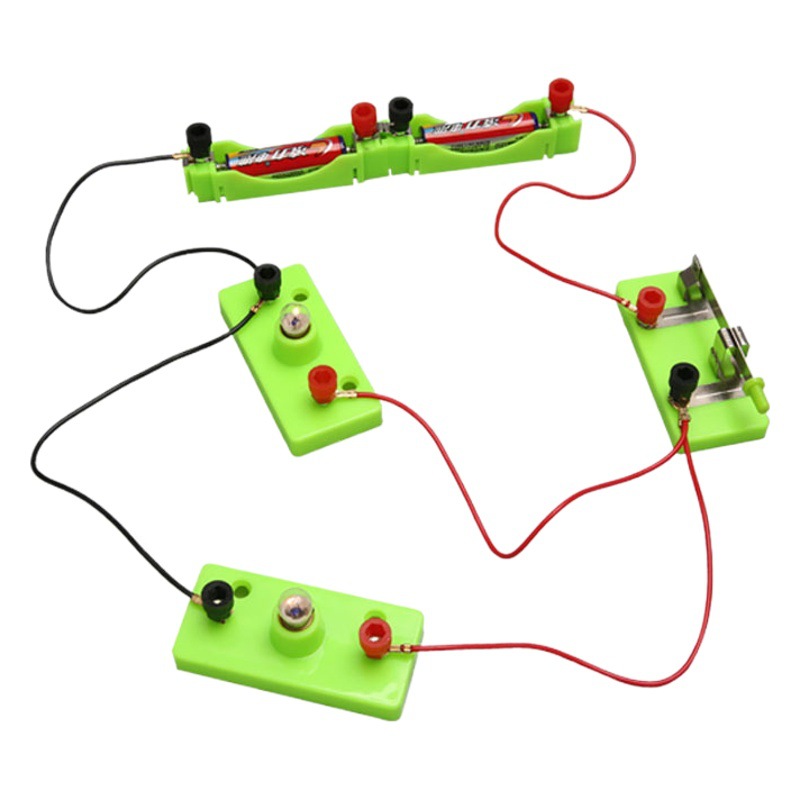 Simple Circuit Technology Small Production Series and Parallel Experiment Box Primary School Science Experiment Equipment Small Lamp Holder Circuit