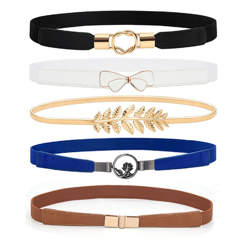 Picture of Simple Fashion Elastic Buckle Women's Thin Belt Women's Skirt Decorative Belt Elastic Belt with Belt