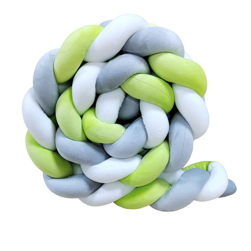 Picture of Baby Bed Circumference ins New Hand-Woven Long Knotted Ball Three-strand Brait Anti-collision Soft Bag Baby Bed Circumference