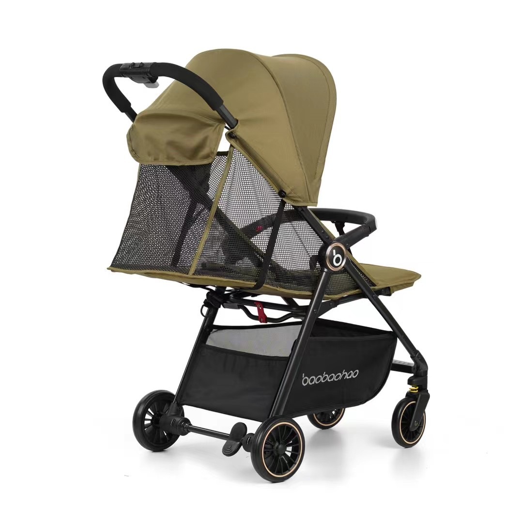 Picture of Baby Good A2 Children's Cart Pocket Cart Lightweight Cream Color Easy Storage Sitting and Lying One-Button Receipt Exit