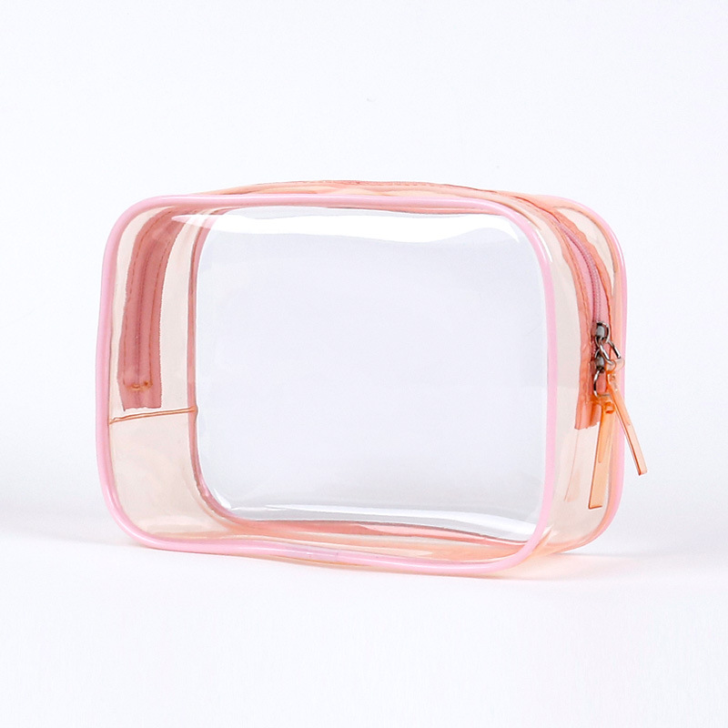 Picture of Pvc Cosmetic Bag Transparent Waterproof Large Capacity Cosmetics Travel Cosmetics Bag Ready-Made Plastic Zipper Toiletry Bag
