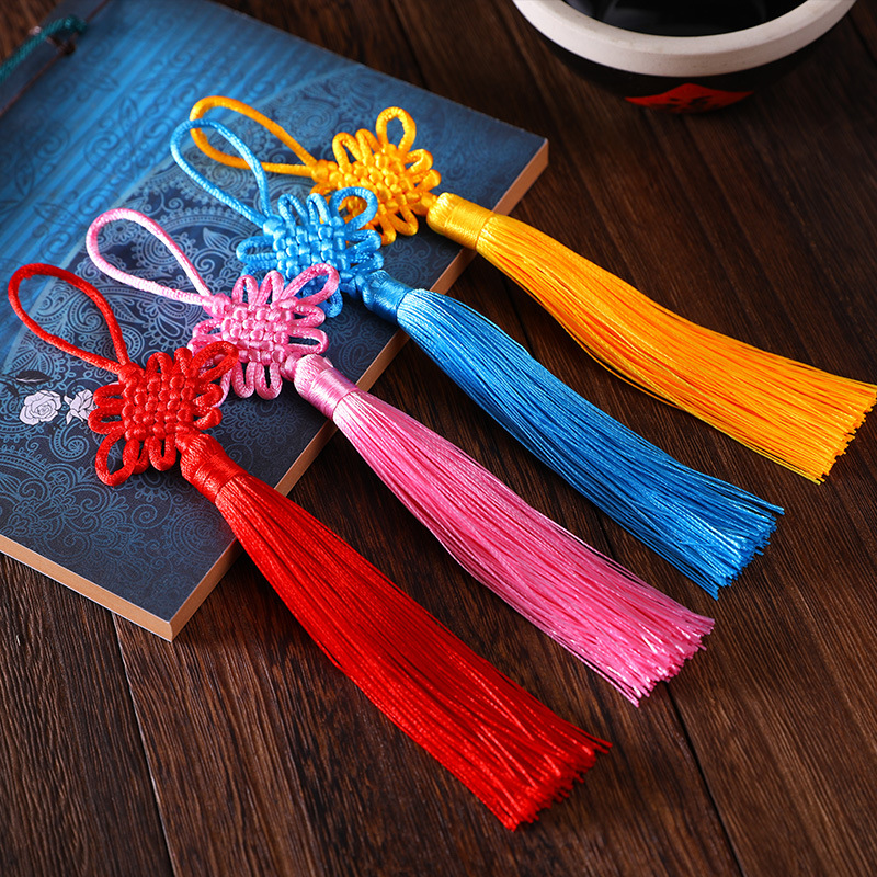 Picture of Chinese knot trumpet pendant exquisite tassel ear 6 plate Fang Sheng knot antique Han clothing decoration gift Accessories Wholesale