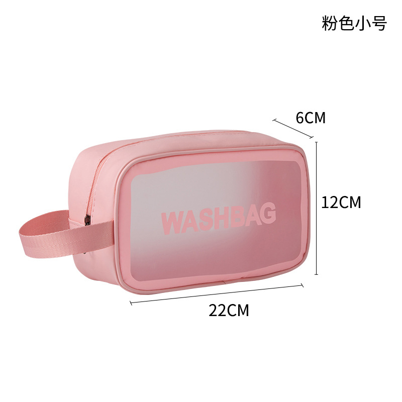Picture of Waterproof Wash Bag Large Capacity Travel Cosmetic Storage Bag High-grade Sense Portable Transparent PVC Wash Bag for Women