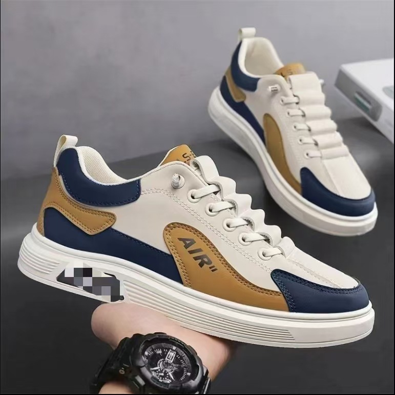 2025 Spring New Breathable Casual Slip Men's Trendy Versatile Board Shoes Work Abrasion Resistant Trendy Shoes Trendy Men