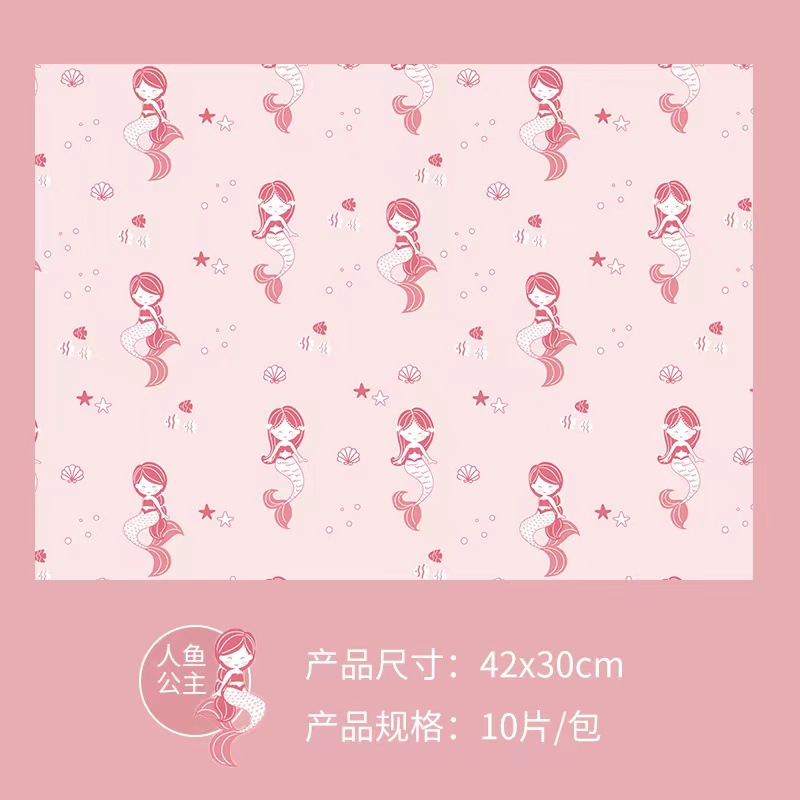 Picture of Disposable Placemat in stock Wholesale Children's Baby Tablecloth Waterproof Oil-proof Disposable Portable Dining Table Mat