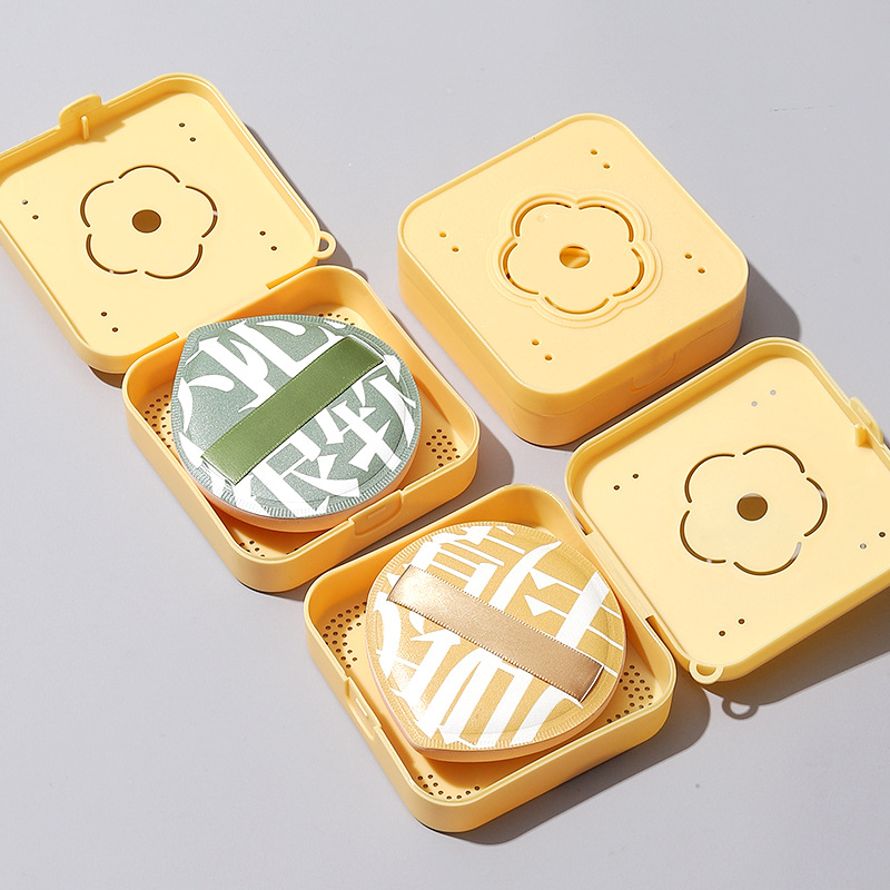 Camera Puff Storage Box Empty Box Breathable Hole Vent Portable Square Large Cotton Candy Air Cushion Puff Box