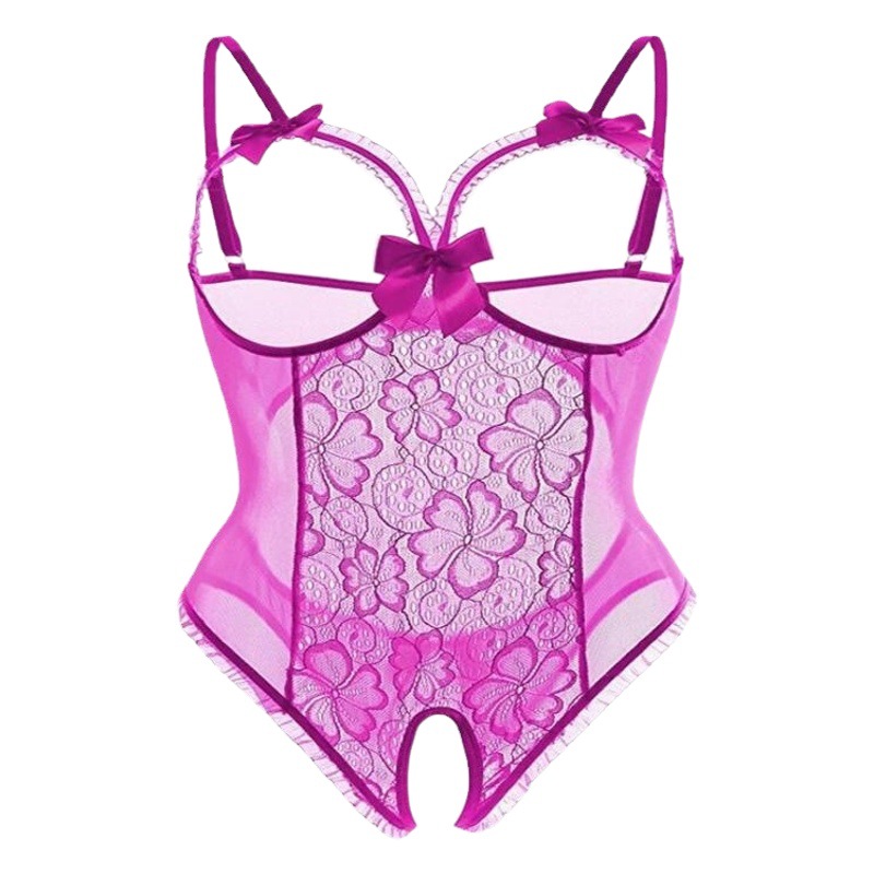 Sexy lingerie cross-border supply European and American new sexy lace perspective temptation one-piece underwear