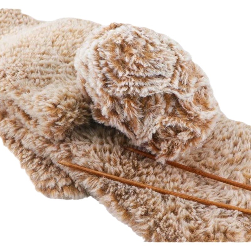 Imitation Fur Fleece Knitting Scarf Coarse Wool Coat Line Handmade DIY Material Knitting Sweater Blanket Hat Line