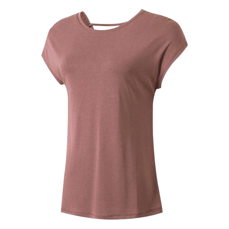 Spring and Summer Sports Cover-Up Women's Summer Thin Loose Casual Breathable Fitness Short-Sleeved T-Shirt Sexy Backless Yoga Top