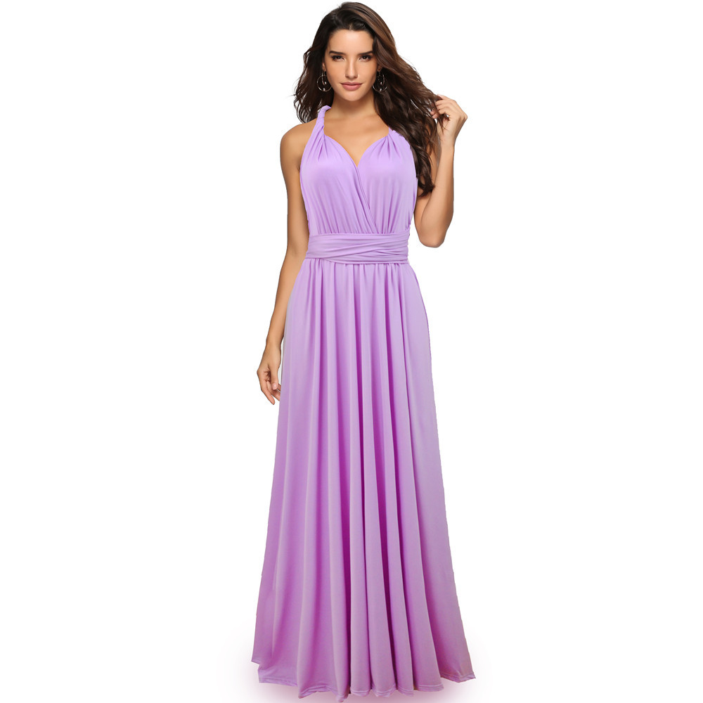 Picture of French Retro High-end Sense Small Multi-wear Strap Large Swing dress Backless Sexy Bridesmaid Dress for Women