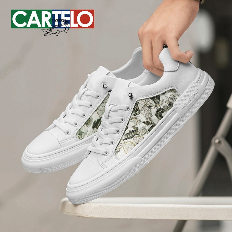Cardille Crocodile Men's Shoes Autumn 2025 New Ruffian Handsome Little White Tide Shoes One Foot Athleisure Canvas Shoes