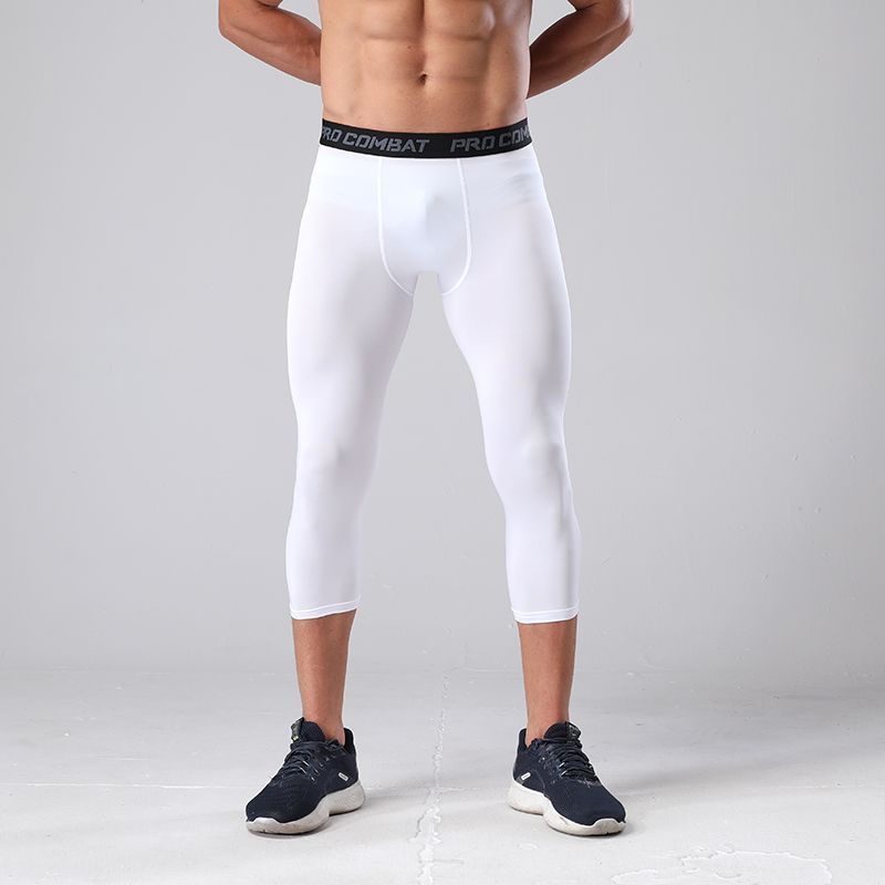 Picture of Tight Sports Fitness Pants Men's Swimming Trunks Anti-Exposure Boxer Anti-Embarrassment Men's and Women's High-Elastic Three-Point Leggings