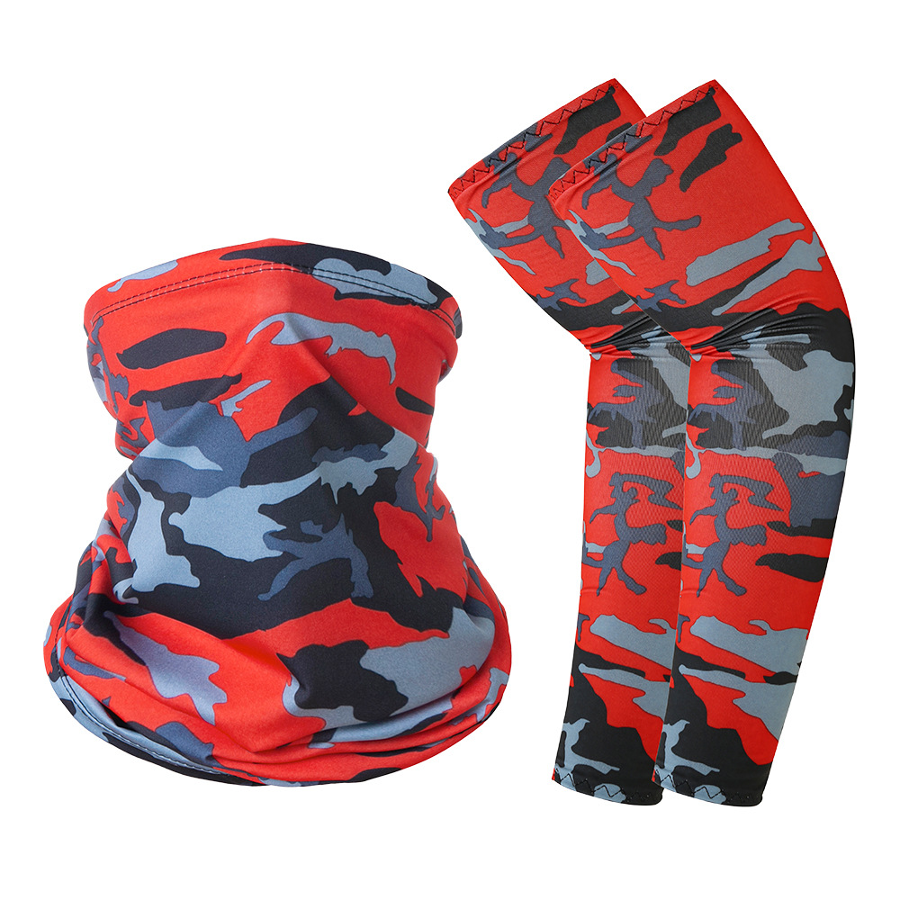 Picture of Ice Silk Sun Protection Sleeves Magic Headscarf Set Summer Sun Protection Cycling Sports Outdoor Equipment Combination Spot Wholesale