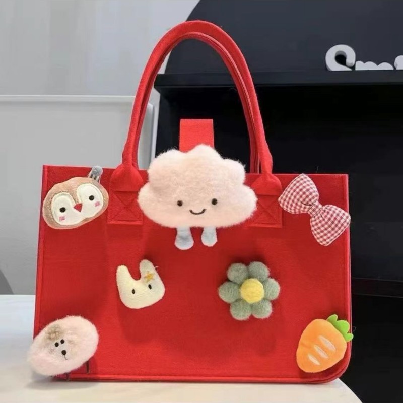 Picture of Handbag Tote Bag Mid-Autumn Festival Cartoon Felt Bag Souvenir Small Bag Baby Full Moon Banquet Bag Mid-Autumn Festival Souvenir