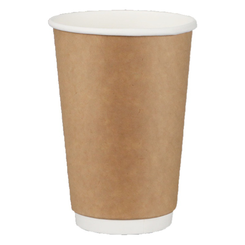 Coffee Cup Disposable Wholesale Use Thickened Hollow Double Layer Milk Tea Cup Coffee Soy Milk Hot Drink Packing Cup