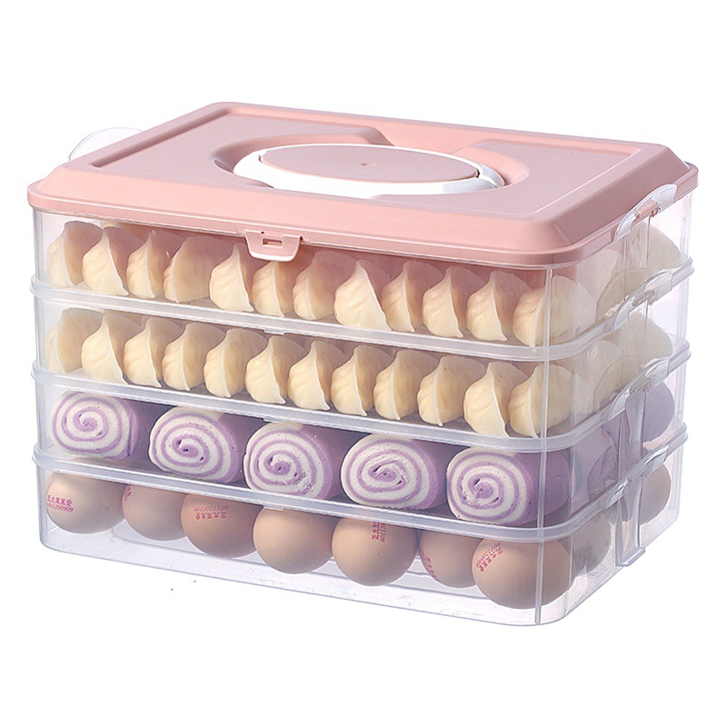 Dumpling Box Kitchen Household Preservation Box Multi-Layer Quick-Frozen Storage Box Refrigerator Tray Bowl Cake Wonton Dumpling Box