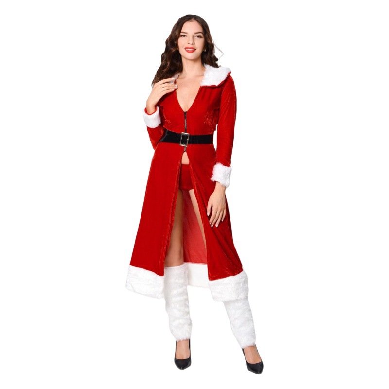 Christmas cloak long dress clothing foreign trade sexy long sleeve Queen Christmas clothing dance stage performance clothing