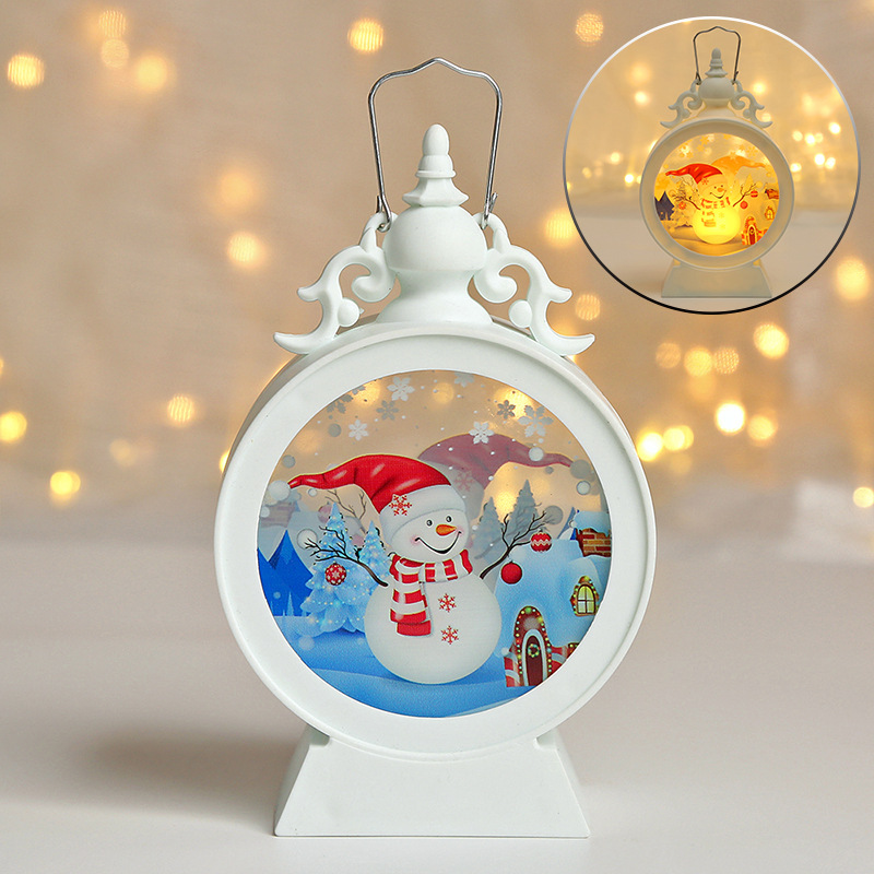 Picture of Cross-border Christmas decorations wind lamp LED retro portable lamp Christmas gift lighting scene layout ornaments