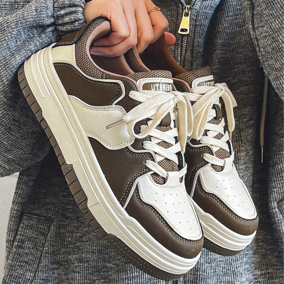 2025 Autumn New Trendy Men's Shoes Ins Style Versatile Niche Student American Style Thick-Soled Sneakers Men's Sports Shoes