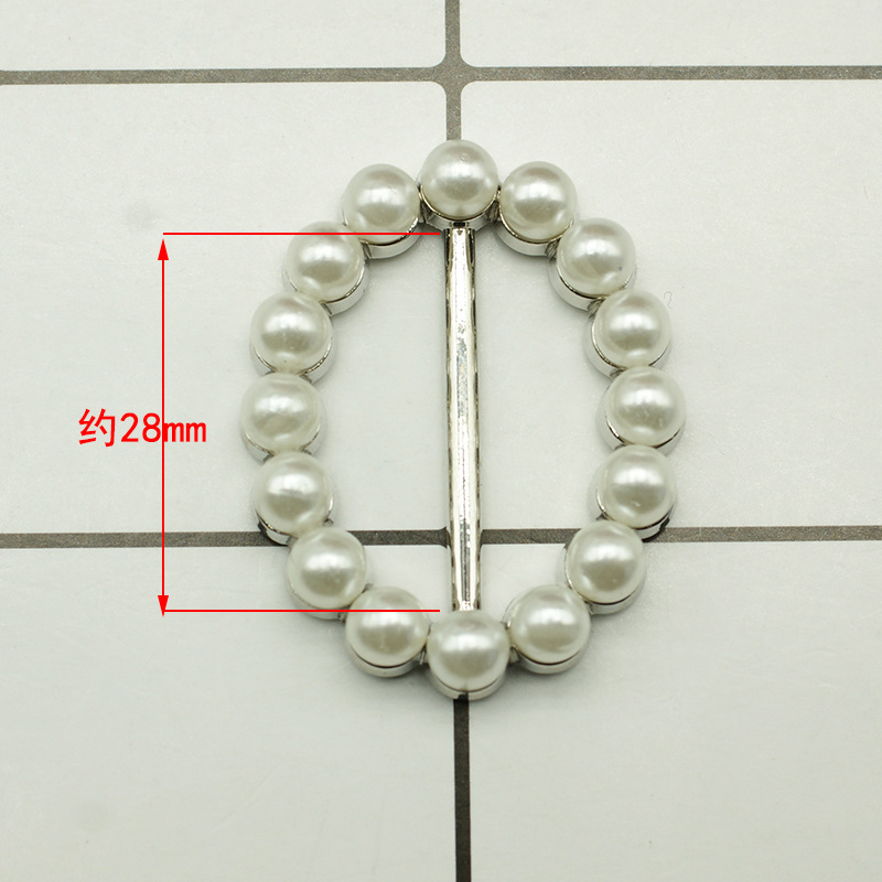 Picture of Korean multi-functional silk towel buckle wholesale high-level clothes accessories buckle pearl rhinestone corner knot buckle jewelry