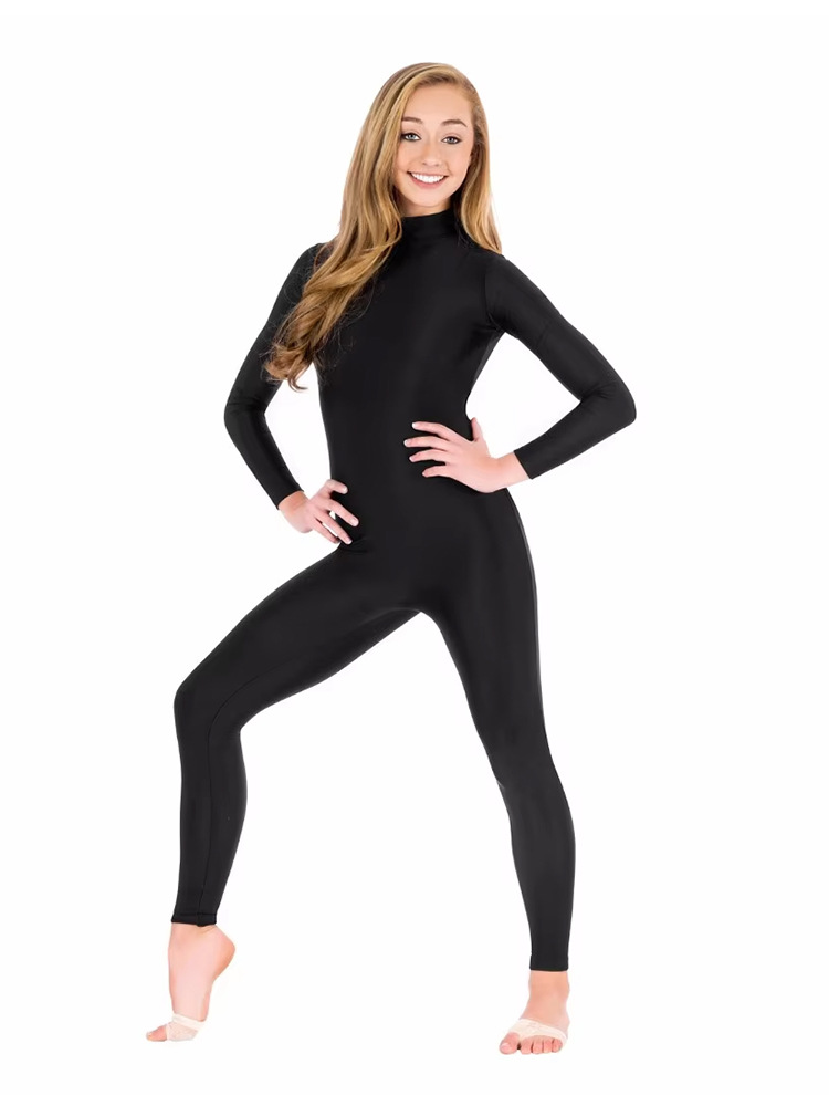 Nylon Tight Jumpsuit Gymnastics Training Yoga Adult Exercise Performance Clothing Dance Clothing Body Shaping Jumpsuit Long Sleeve