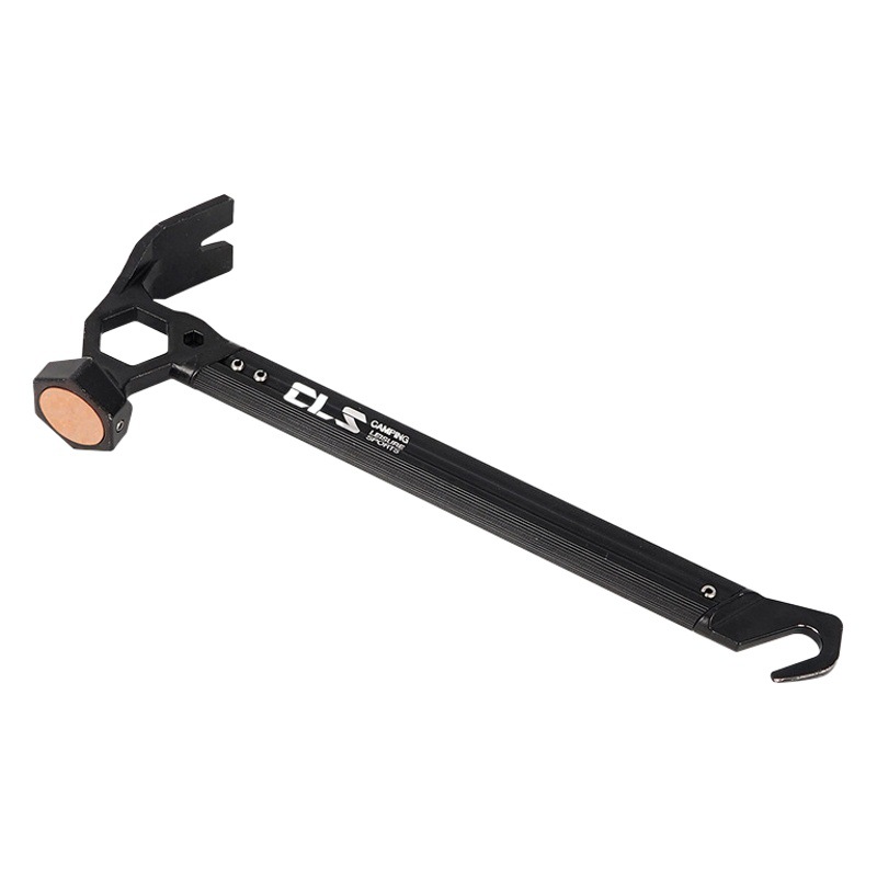 Upgraded outdoor tent hammer aluminum alloy handle stainless steel hammer copper head Mountaineering Camp nail hammer nail puller hammer