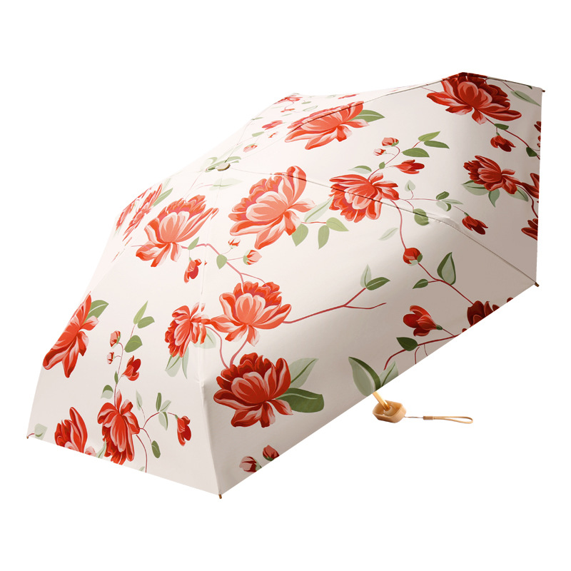 Picture of 14CM 60% Fold Mini Pocket Sun Umbrella Sunscreen Umbrella Women's Sunny and Rainy Umbrella Small Portable Custom