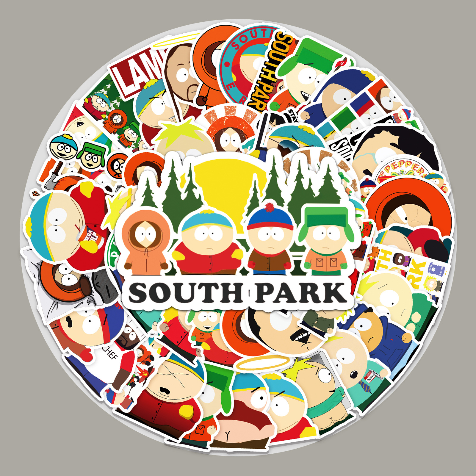 50 South Park Graffiti Stickers Personalized Cross-border Cartoon Animation Creative DIY Skateboard Luggage Stickers