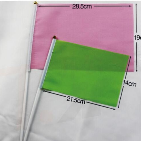 Picture of On the 7th and 8th morning exercise flag small colorful flags wholesale hand-cranked flags hand-waving flags sports flag Red Yellow Blue Green Pink