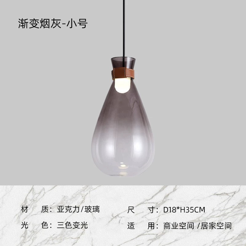 Picture of Nordic Creative Designer Glass Chandelier Advanced Sense Bedroom Restaurant Hotel Homestay Light Luxury Decorative Bar Table Lamp