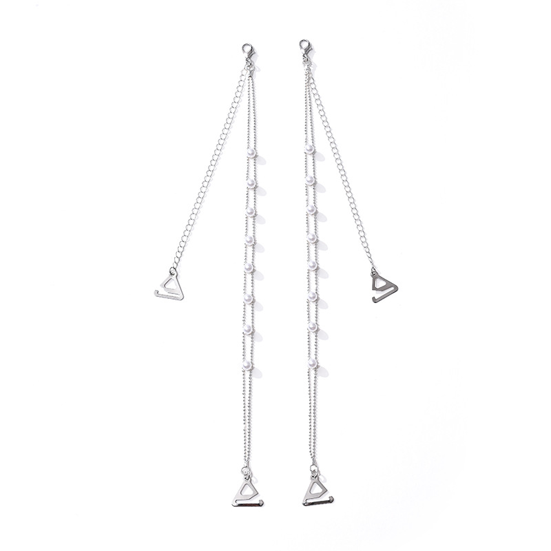 Picture of South Korea Bride Clothing Accessories Double Row Pearl Bra Strap Wrapped Chest Invisible Underwear Strap Shoulder Tie Factory