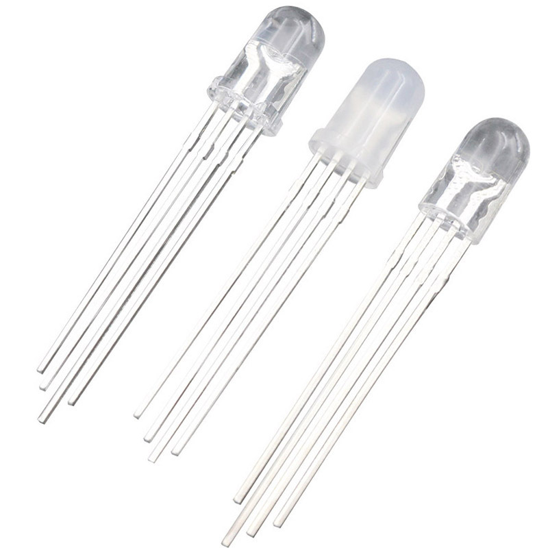 Picture of Factory 5mm round head four-legged led lamp beads F5 full color RGB highlight LED co-yang co-yin in-line light