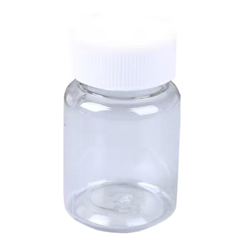 Wholesale 30 50 100ml square bottle sealed black lid plastic bottle sub-bottle PET transparent bottle sample bottle