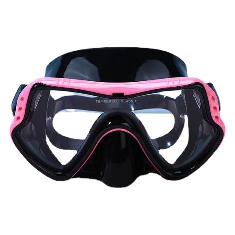 Diving Goggles Large Frame Silicone Mirror Breathing Tube Set Dry Snorkeling Mask Adult Children Diving Glasses
