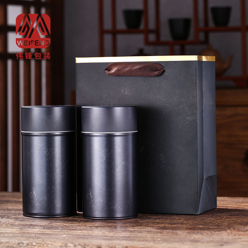 Tea Gift Box empty box round jar handy gift box small size Japanese jar Black Tea Green Tea 100g Taiwan jar packaging jar
