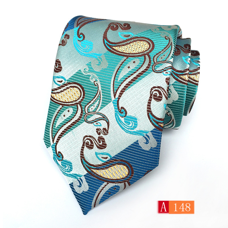 Picture of Source manufacturers polyester jacquard material men's tie big flower spike fashion tie in stock wholesale