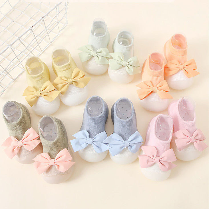 2024 New Spring and Summer Bow Toddler Cute Baby Girl Princess Style Baby Socks Shoes Baby Toddler Shoes